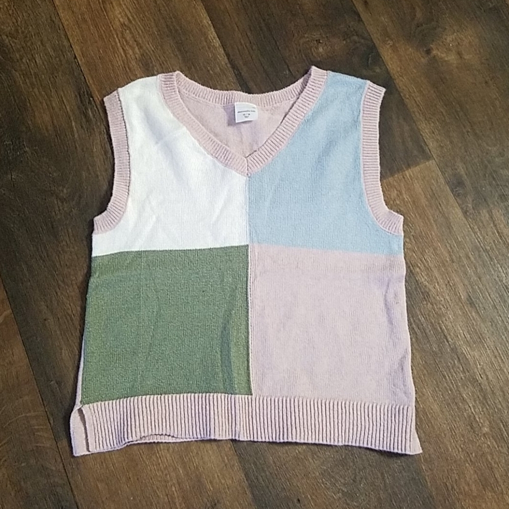 Abercrombie kids color block vest size 13/14